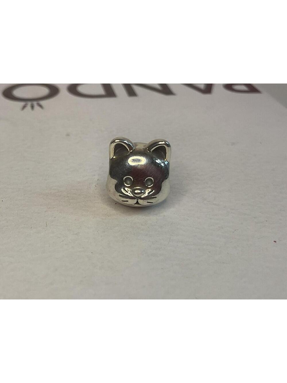 Pandora Cat Head Charm Retired View 4